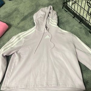 Purple adidas cropped sweatshirt